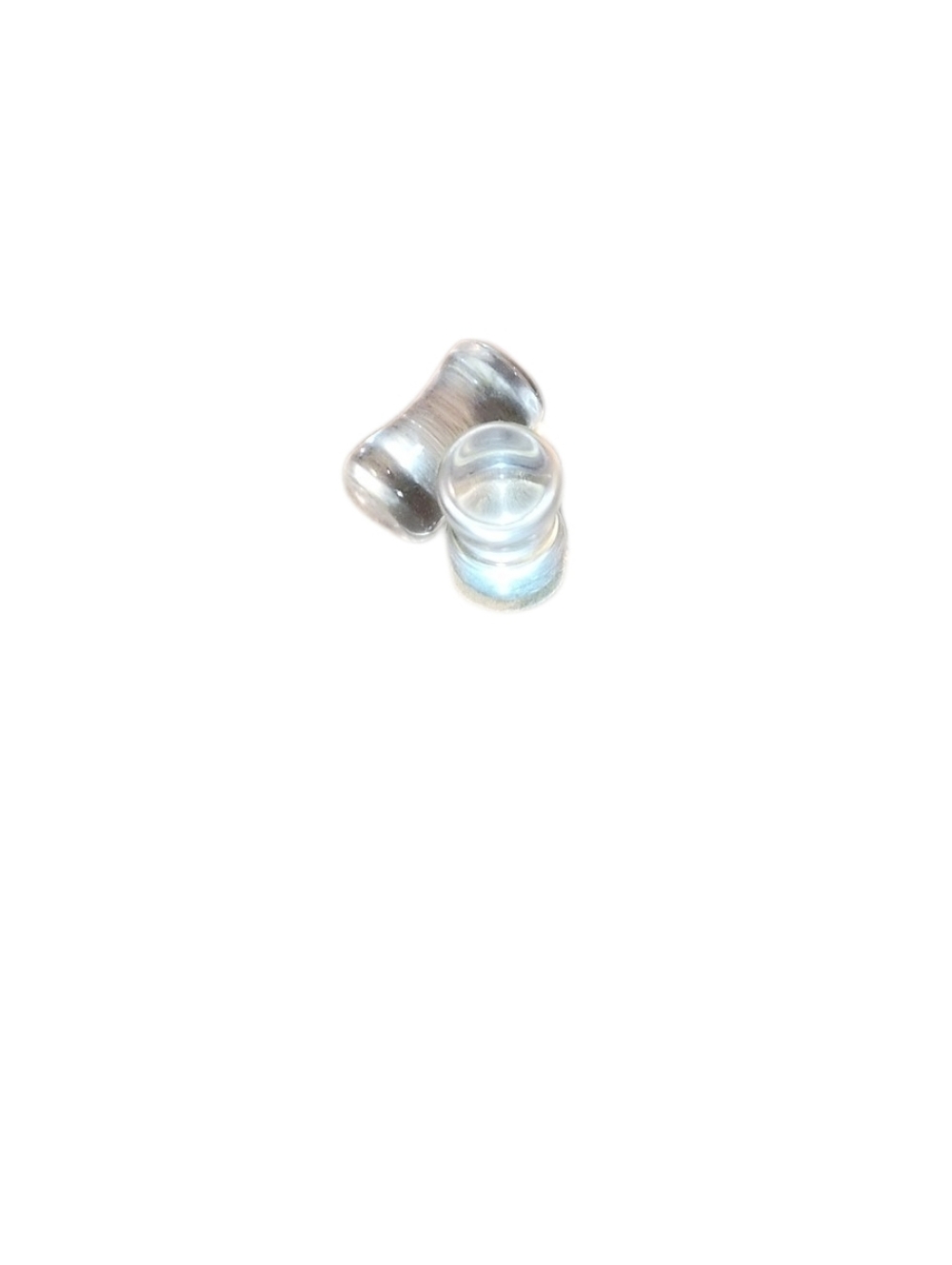 Clear Pyrex Plugs (Pair)